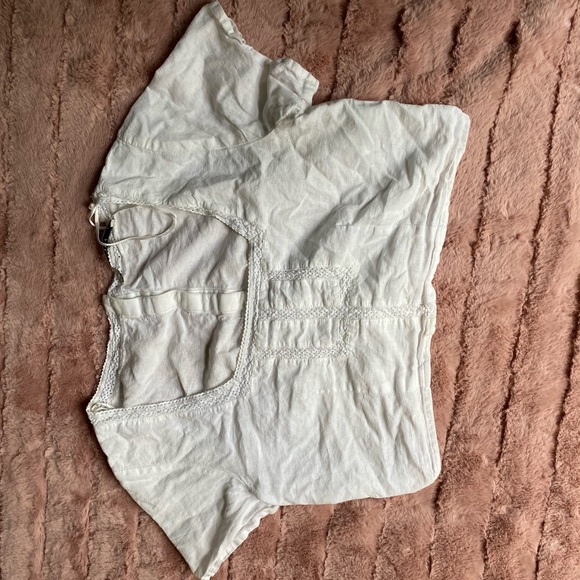 Zara Linen Crop Top - Picture 3 of 4